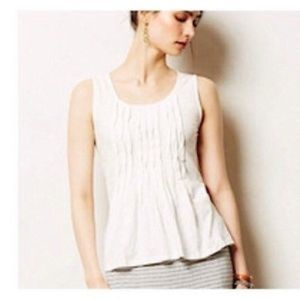 Anthropologie Deletta Twisted Pleats Tank Top S